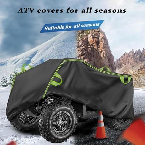 Heavy Duty ATV Cover for Can-am Outlander 700 2023-2025, Water Resistant, All-Weather Protection 4 Wheeler Covers, Elastic Hem for Secure Fit, Outdoor Storage,B Green in Saudi Arabia