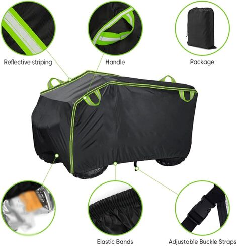 Heavy Duty ATV Cover for Can-am Outlander 700 2023-2025, Water Resistant, All-Weather Protection 4 Wheeler Covers, Elastic Hem for Secure Fit, Outdoor Storage,B Green in Saudi Arabia
