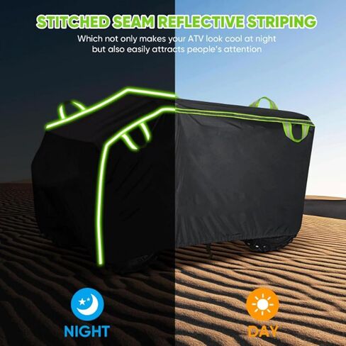 Heavy Duty ATV Cover for Can-am Outlander 700 2023-2025, Water Resistant, All-Weather Protection 4 Wheeler Covers, Elastic Hem for Secure Fit, Outdoor Storage,B Green in Saudi Arabia
