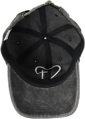 قبعة بيسبول كلاسيكية للأب والأم مع تطريز متقاطع على شكل قلب، قبعة يسوع الدينية قابلة للتعديل in Kuwait