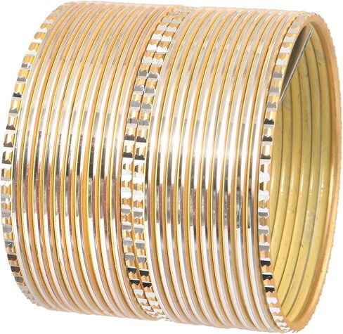 Jewar Mandi Colorful Indian Bollywood Metal Bangle Set for Women – 2 Dozen Multicolor Alloy Bangles, Stacking Bracelets for Weddings, Parties, Festivals & Gifts, Set of 24 in Saudi Arabia