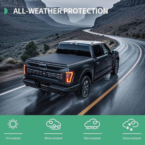 غطاء تونيو لسرير الشاحنة ناعم ثلاثي الطي مناسب لسيارة Honda Ridgeline 2017-2026، سرير Fleetside بطول 5 أقدام in Kuwait