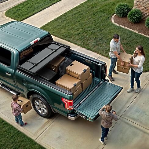 غطاء تونيو لسرير الشاحنة ناعم ثلاثي الطي مناسب لسيارة Honda Ridgeline 2017-2026، سرير Fleetside بطول 5 أقدام in Kuwait