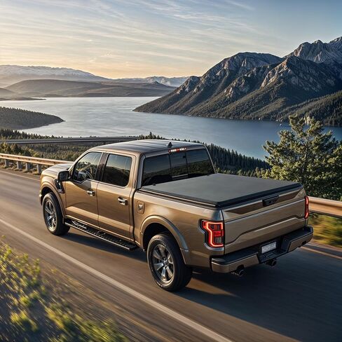 غطاء تونيو لسرير الشاحنة ناعم ثلاثي الطي مناسب لسيارة Honda Ridgeline 2017-2026، سرير Fleetside بطول 5 أقدام in Kuwait
