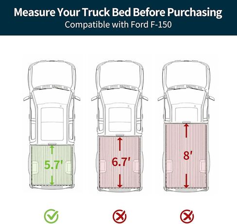 OEDRO Low-Profile Hard Tri-Fold Tonneau Cover Fit for Ford F-150 F150 2015-2026 and for F-150 Lightning 2022-2026 with 5.5ft Bed in Saudi Arabia