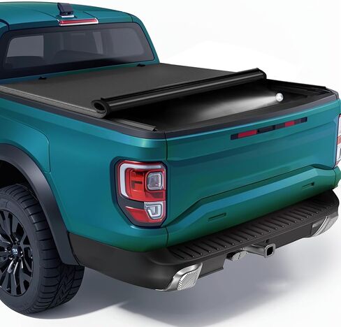 غطاء تونيو ناعم قابل للطي متوافق مع طراز 1983-2011 Ford Ranger بطول 6 أقدام (71.8-72.7 بوصة) من Styleside/Fleetside، العرض الداخلي 54.25 بوصة، غطاء سرير شاحنة أسود مناسب لجميع الأحوال الجوية in Kuwait