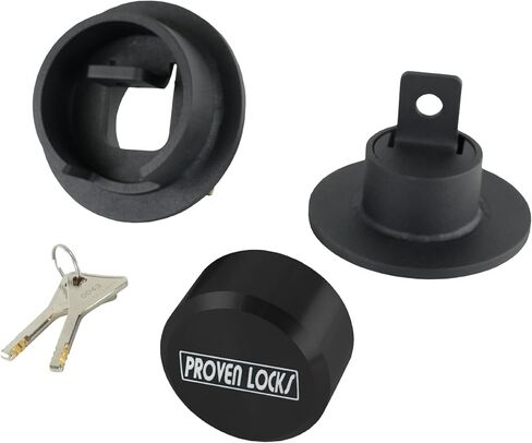 Proven Industries Model PL-2 Heavy-Duty Trailer Lock, Fits 3-Inch Eyes, Made in The USA, (Black) in Kuwait