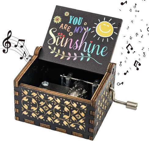 Can't Help it Music Box for Lover Girlfriend Boyfriend Wife Husband Hand-cranked Vintage Carved Wooden Music Box Birthday Anniversary Valentine's Day Gift (Retro, Fall in Love) in Saudi Arabia