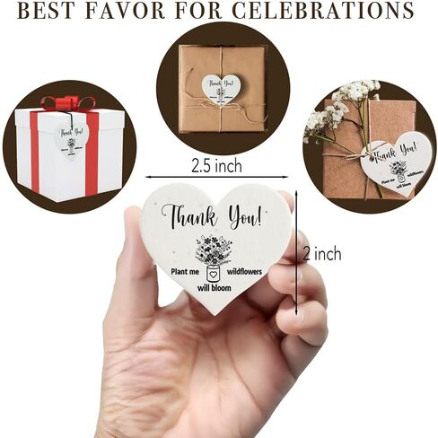 قلوب ورقية قابلة للزراعة 100 قطعة | ورق بذور مصنوع يدويًا ومزود ببذور الزهرة البرية | هدايا الحفلات لاستحمام الطفل | هدايا الزفاف للضيوف | بطاقات شكر للشركات الصغيرة in Kuwait