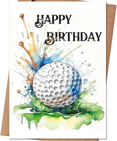بطاقة عيد ميلاد مضحكة للجولف للرجال والنساء، هدية عيد ميلاد سعيد للاعبي الجولف، هدايا بطاقة عيد ميلاد الجولف للأب والزوج والصديق والأخ والصديق in Saudi Arabia