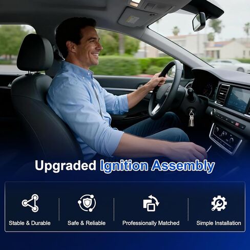 مجموعة مفتاح الإشعال 81910-1R110 مع أسطوانة قفل الباب ومفتاحين مناسبين لسيارة Hyundai Accent 2012-2017، Dodge Attitude 2012-2014، أسطوانة قفل الإشعال مع مفتاح استبدال 81900-1RJ00 in Saudi Arabia