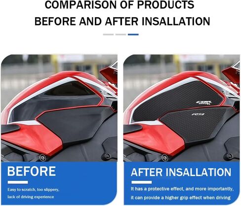 CBR1000 RR 2025 جديد لهوندا CBR1000RR CBR 1000 RR ABS 2017 2018 2019 - ملصقات خزان الوقود الجانبية غير القابلة للانزلاق للدراجة النارية وسادة مطاطية مضادة للماء in Saudi Arabia