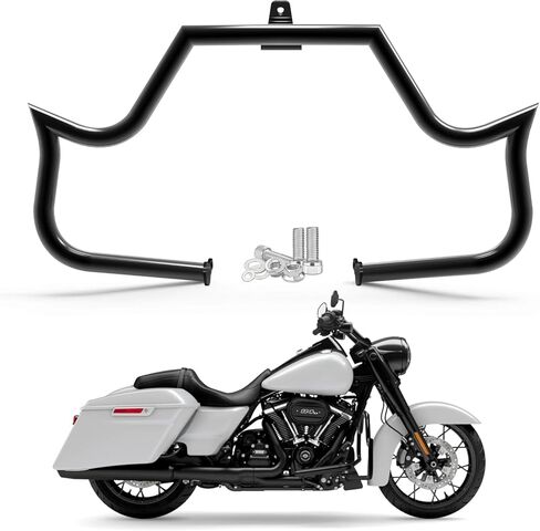 قضيب حماية محرك الدراجة النارية من أجل Harley Davidson Touring Road Glide Road King Street Glide Electra Glide CVO وTrike موديلات 2009-2025 شريط الطريق السريع (أسود) in Kuwait