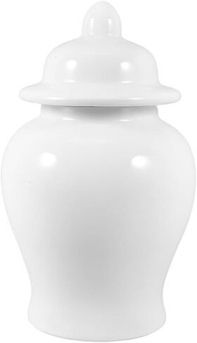 Mobestech Unique Home Decor White Jar Ornament Filler Modern Home Decor Ceramic Ginger Jar Decorative in Saudi Arabia