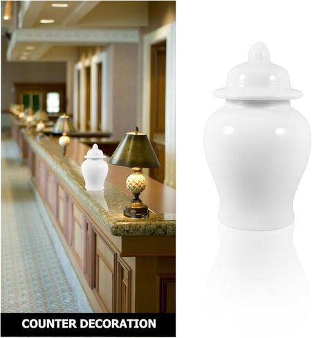 Mobestech Unique Home Decor White Jar Ornament Filler Modern Home Decor Ceramic Ginger Jar Decorative in Saudi Arabia