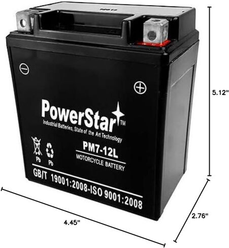 PowerStar YTX7L-BS تبديل البطارية لهوندا CB600F CMX250C المتمردين 250 Nighthawk NX SH150 SLA AGM in Saudi Arabia