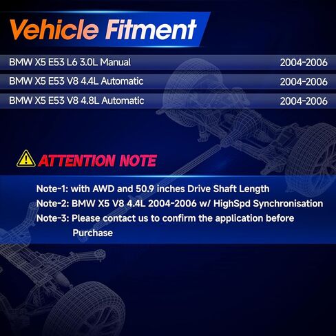 946-982 Rear Drive Shaft Prop Shaft Driveshaft Assembly Fit for BMW E53 X5 2004 2005 2006, AWD, OE 26107529661, 26107549305 in Saudi Arabia