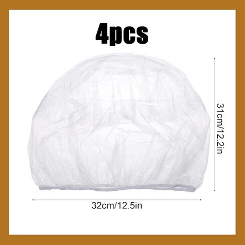 Cowboy Hat Rain Covers, 4PCS Plastic Hat Waterproof Cover, Polyethylene Hats Protectors for Dust Unisex Travel Cowboy Hats Storage, Suitable for Working in Rainy and Snowy Weather (Transparent) in Saudi Arabia