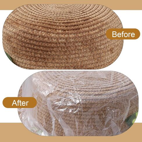Cowboy Hat Rain Covers, 4PCS Plastic Hat Waterproof Cover, Polyethylene Hats Protectors for Dust Unisex Travel Cowboy Hats Storage, Suitable for Working in Rainy and Snowy Weather (Transparent) in Saudi Arabia