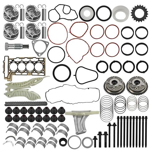 طقم إعادة بناء المحرك مع طقم توقيت متوافق مع محرك Mini Cooper R56 R55 R60 R61 1.6L, N12 N16 2007-2012 in Kuwait