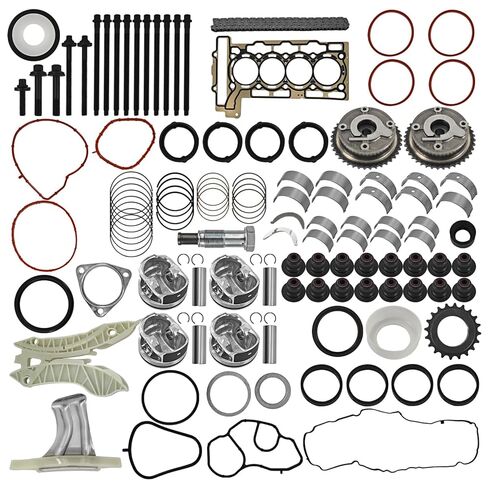 طقم إعادة بناء المحرك مع طقم توقيت متوافق مع محرك Mini Cooper R56 R55 R60 R61 1.6L, N12 N16 2007-2012 in Kuwait