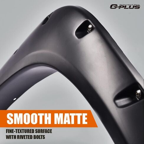 G-PLUS Fender Flares يناسب 07-13 Chevy Silverado 1500 2500HD/3500HD (سرير Fleetside 78 بوصة/98 بوصة/غير متوافق مع GMC Sierra) غطاء عجلة على شكل برشام إطار بيك اب واقي قابل للطلاء 4 قطع in Saudi Arabia
