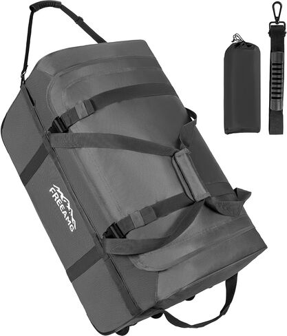 حقيبة دفل قابلة للطي سعة 116 لتر مع 3 عجلات ومقبض، حقيبة دفل كبيرة للسفر مقاس 30 بوصة للسفر والتخييم والهواء الطلق in Kuwait