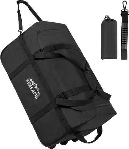 116L Foldable Rolling Duffel Bag with 3 Wheels And Handle, 30 inch Large Travel Duffle Bag for Travel, Camping, Outdoors in Saudi Arabia