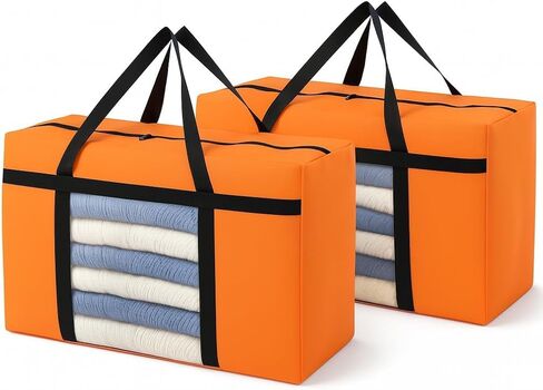 CIVJET 6 Pack Extra Large Moving Bags 90L with Clear Window, Heavy Duty Storage Totes with Zippers & Handles, College Packing Bags for Clothes, Boxes, Camping & Moving Supplies, Pink in Saudi Arabia