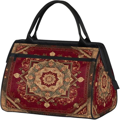 Overnight Weekender Bag for Men Women,Vintage Carpet Texture Travel Duffel Bag Waterproof Carry On Sports Gym Bags Luggage for Traveling Yoga Camping Airplane Hospital,A-32 in Saudi Arabia
