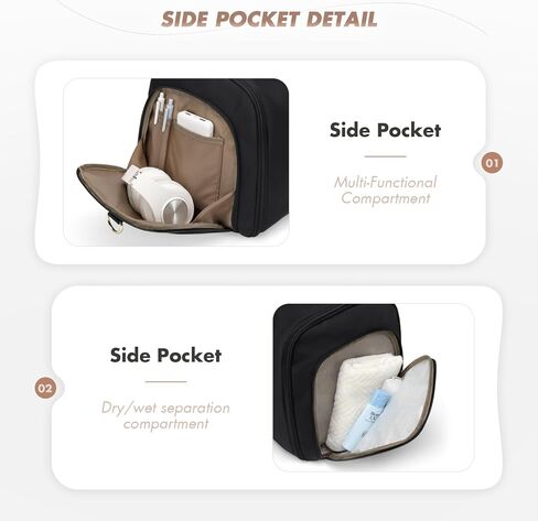 Convertible 2-in-1 Garment Bags for Travel,Women Men Carry On Garment Duffle Bag With Shoe Compartment,Hanging Suit bag,48L,Black in Saudi Arabia