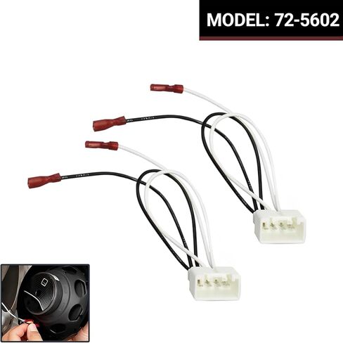 4 PCS Car Door Speaker Wiring Harness 72-5602 Audio Speaker Wire Cable Compatible with Ford Focus F-150 F-250 EcoSport Mazda 3 CX-5 CX-9 Speakers Adapter Connector Plug for Car Speaker in Kuwait