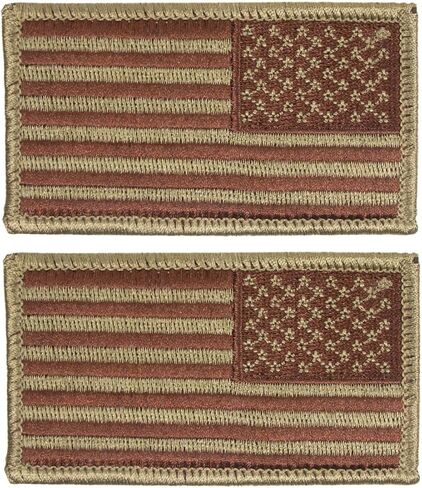 Air Force Flag Patch: United States of America - OCP spice brown and bagby green flag reversed with hook closure in Saudi Arabia
