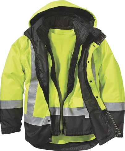سترة Gravel Gear Hi-Vis 4 في 1 - ليموني، الفئة 3 (L) in Saudi Arabia