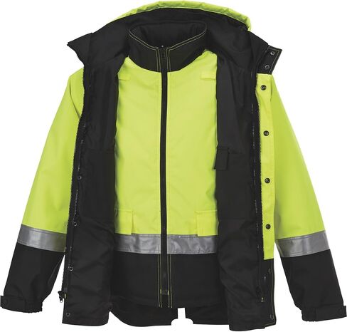 سترة Gravel Gear Hi-Vis 4 في 1 - ليموني، الفئة 3 (L) in Saudi Arabia
