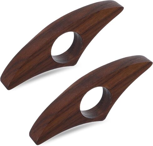 2PCS Walnut Thumb Book Page Holder, Smooth Finish Wood Page Holders for Reading, Book Opener Holder Reading Gifts Accessories for Readers Readinglovers (Medium, Brown) in Saudi Arabia