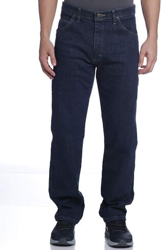 Wrangler Men's Performance Series 5 Pocket Regular Fit Denim Jeans - Dark Indigo, Dark Indigo, 38X30 in Saudi Arabia