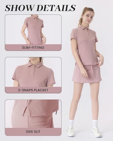 Women's Light Blue Slim-Fit Polo Shirt - UV Protection, Moisture-Wicking, Stretchy Fabric for Golf & Daily Wear in Saudi Arabia
