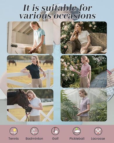Women's Light Blue Slim-Fit Polo Shirt - UV Protection, Moisture-Wicking, Stretchy Fabric for Golf & Daily Wear in Saudi Arabia