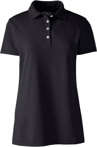 Lands' End Essentials Women's Short Sleeve Polo Shirt – Lightweight Polyester, Won’t Shrink, Pill, or Fade, Classic Fit in Saudi Arabia