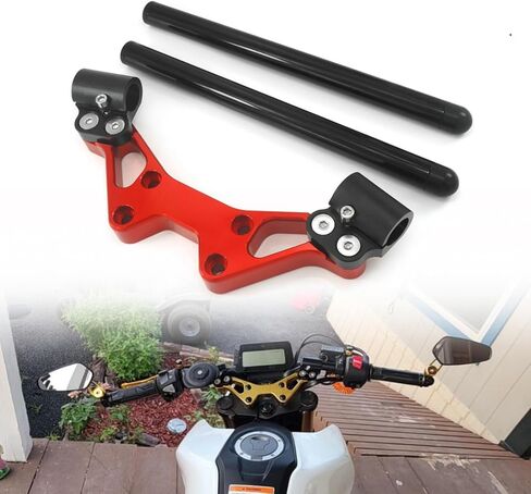 مقود دراجة نارية قابل للتعديل متوافق مع Honda Grom MSX 125 MSX125SF 2013-2023 2024 2025 CNC مجموعة قضبان مقبض رياضية منفصلة (أسود) in Kuwait