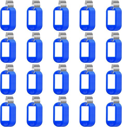 200 قطعة من بطاقات المفاتيح البلاستيكية من NACHLYNN مع حلقة مفاتيح ومجموعات بطاقات لسلاسل المفاتيح وأمتعة تحديد الحيوانات الأليفة (200، متعددة الألوان، 2 × 0.85 بوصة) in Saudi Arabia