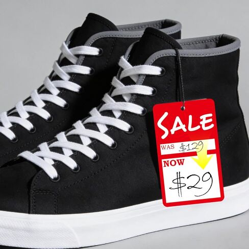 100 Sets Sale Price Tags with String, 3.4"x2" Price Marker Labels for Clothing, Shoes, Snacks, Supermarket Supplies in Kuwait