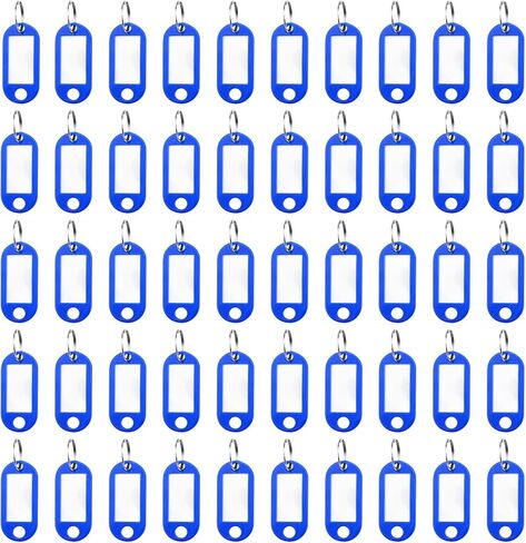 200 قطعة من بطاقات المفاتيح البلاستيكية من NACHLYNN مع حلقة مفاتيح ومجموعات بطاقات لسلاسل المفاتيح وأمتعة تحديد الحيوانات الأليفة (200، متعددة الألوان، 2 × 0.85 بوصة) in Saudi Arabia