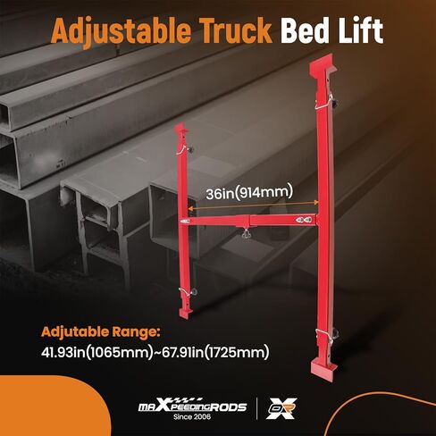 Maxpeedingros Truck Bed Lifter Box Lift Adjustable Trucks Box Bed Lift 36 3/4 to 65 5/16 in for Pickup Truck 800LB Capacity in Saudi Arabia