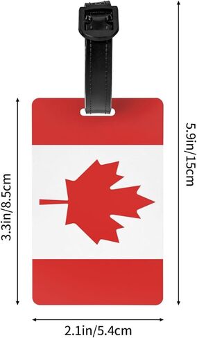 Generic Canada Flag Canadian Travel Baggage Bag Tags Unique Luggage Tags ID Label Address Card for Travel Bag Suitcase in Saudi Arabia