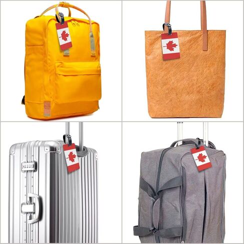Generic Canada Flag Canadian Travel Baggage Bag Tags Unique Luggage Tags ID Label Address Card for Travel Bag Suitcase in Saudi Arabia