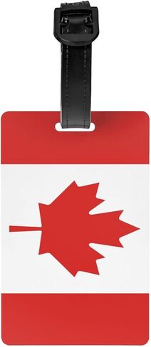 Generic Canada Flag Canadian Travel Baggage Bag Tags Unique Luggage Tags ID Label Address Card for Travel Bag Suitcase in Saudi Arabia