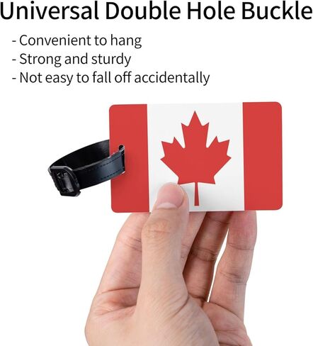 Generic Canada Flag Canadian Travel Baggage Bag Tags Unique Luggage Tags ID Label Address Card for Travel Bag Suitcase in Saudi Arabia