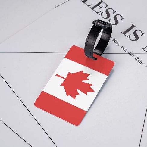 Generic Canada Flag Canadian Travel Baggage Bag Tags Unique Luggage Tags ID Label Address Card for Travel Bag Suitcase in Saudi Arabia